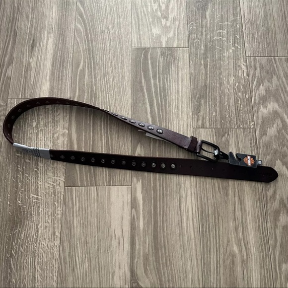 ✔️HARLEY DAVIDSON MENS BELT WITH RIVETS ANTIQUE FINISH - Picture 6 of 9